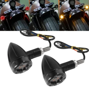 Universal Motorcycle LED Turn Signals – 4pcs (L6 × W3.5 × H8cm)