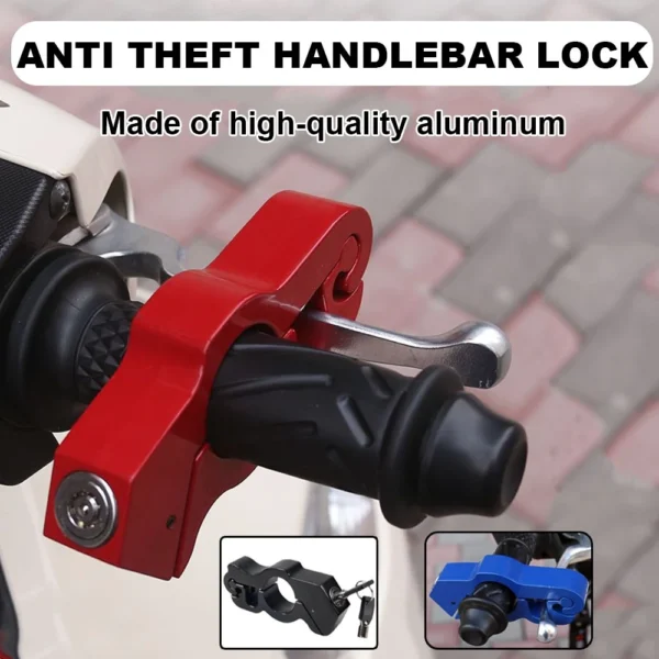 Motorcycle Anti-Theft Handlebar Lock – Random Design