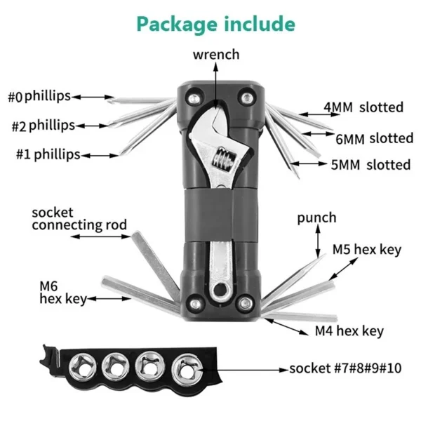 Kingroad 16-in-1 Multi-Tool